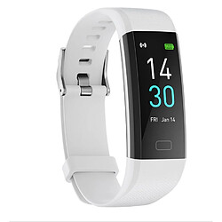 Chrono Montre Connectée pour Homme Femmes avec IP68 Etanch Cardio Sport Podometre Sommeil Tracker pour Android iOS-Blanc