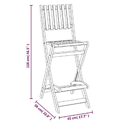 vidaXL Ensemble de bar d'extérieur 5 pcs Bois d'acacia massif pas cher