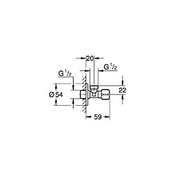 GROHE 22032000 Robinet d'arrêt 1/2``