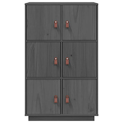 Acheter vidaXL Buffet haut Gris 67x40x108,5 cm Bois massif de pin