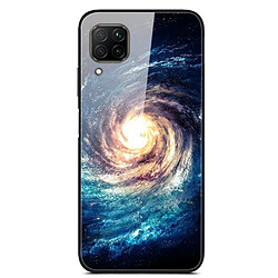 Coque en TPU Combo en verre pour impression de motifs vortex pour votre Huawei Nova 6 SE/7i/P40 Lite