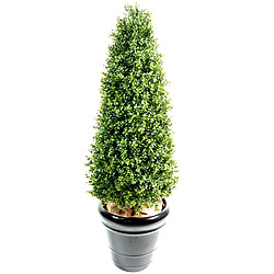 Pegane Plante artificielle haute gamme Spécial extérieur / Buis Topiaire coloris vert - Dim : H.70 x D.40 cm