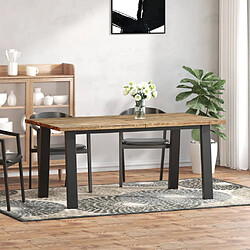 vidaXL Table de salle à manger Bois d'acacia massif 170x90 cm