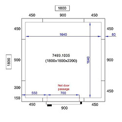 Chambre Froide Positive Pro Line - Hauteur 2200 mm - Combisteel