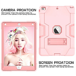 Wewoo Coque Pour iPad 5/4 couleur contrastée Silicone + PC Combinaison avec support or rose pas cher