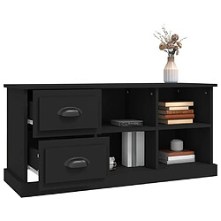 Maison Chic Meuble TV scandinave - Banc TV pour salon noir 102x35,5x47,5 cm bois d'ingénierie -MN97674 pas cher