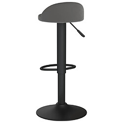 Acheter vidaXL Tabouret de bar Gris foncé Velours