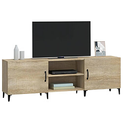 Avis vidaXL Meuble TV chêne sonoma 150x30x50 cm bois d'ingénierie