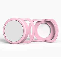 Coque en silicone Traceur anti-fugue pour chien et chat 30mm pour votre Apple AirTag - rose/blanc