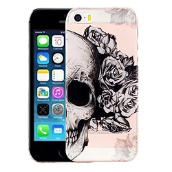 Wewoo Coque pour iPhone 5 & 5s & SE Skull Pattern IMD Workmanship Soft TPU étui de protection