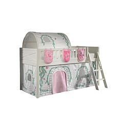 VIPACK Scott Lit Mezzanine et Rideau Birdy, Tunnel et 3 Sacs Rangement Assortis