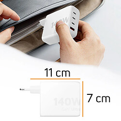 Xtorm Chargeur Secteur GaN² 140W 3 USB C + USB Format Compact Blanc pas cher