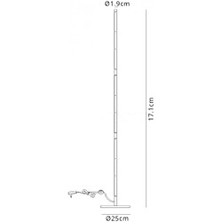 Luminaire Center Lampadaire LED intégré Torch Sable blanc 171 Cm