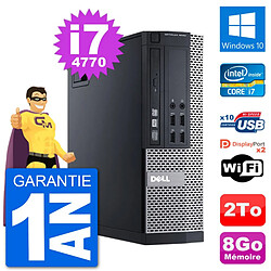 PC Dell 9020 SFF Intel Core i7-4770 RAM 8Go Disque Dur 2To Windows 10 Wifi - Occasion