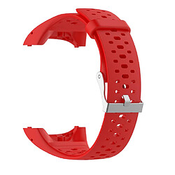 Bracelet ajustable en silicone pour montre de rechange pour Polar M400 M430 Rouge