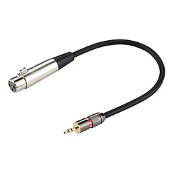 Wewoo Tête en métal 3.5mm mâle à la coquille en aluminium 3 broches XLR CANNON Câble adaptateur femelle audio, longueur totale: environ 35cm