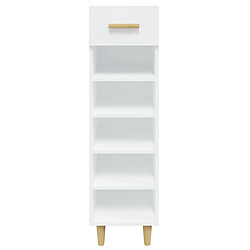 Avis vidaXL Armoire à chaussures Blanc 30x35x105 cm Bois d'ingénierie