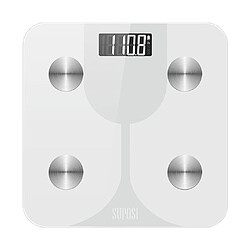 Universal Balance de salle de bains Balance numérique Graisse corporelle Intelligente Poids de plancher Pesage Homme Ligne Balance Connexion électronique Bluetooth LBS BMI | Balance de salle de bains (blanc)