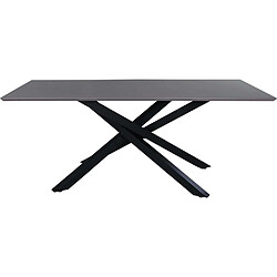 Avis Venture Home Table de repas 90 x 180 cm Piazza gris, noir.