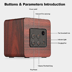 Acheter Universal En haut-parleur Bluetooth en bois Bluetooth YYH-MINI Smartphone de haut-parleur sans fil portable | Enceintes portables (rouge)