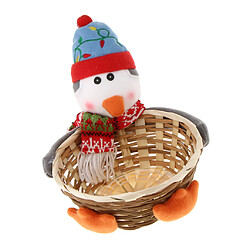 Avis cadeau de noel bonbons rangement panier maison fête table decor pingouin