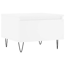 Maison Chic Table basse,Table Console Table d'appoint, Table pour salon blanc 50x46x35 cm bois d'ingénierie -MN97108