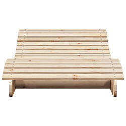 Avis vidaXL Chaise longue 205x80x31,5 cm bois massif de pin