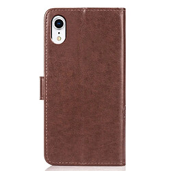 Avis Wewoo Etui à rabat horizontal en cuir PU avec motif en relief pour iPhone XR, avec support