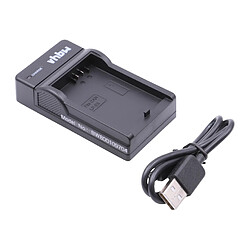 vhbw chargeur Micro USB avec câble pour appareil photo batterie Canon LP-E5.