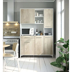 Cstore ECO - buffet de cuisine l 120 cm - décor chêne