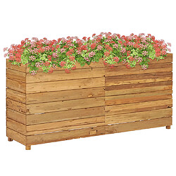 Maison Chic Jardinière,Lit surélevé - Bac à fleurs - pot de fleur 150x40x72 cm Bois massif de teck et acier -GKD55349