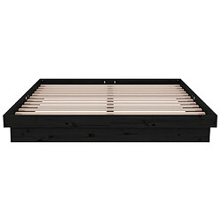 Acheter vidaXL Cadre de lit sans matelas noir bois massif