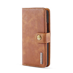 Wewoo Coque Etui en cuir Texture Flip détachable magnétique avec support et fentes pour cartes et portefeuille iPhone 11 Pro Marron