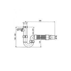 Siphon tubulaire lisse pour broyeur 4cm - 137267 - BLANCO