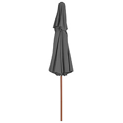 Acheter Maison Chic Parasol Jardin | Parasol double avec mat en bois 270 cm Anthracite - GKD99473