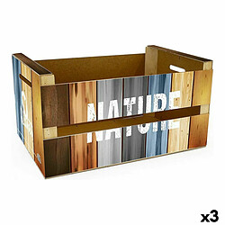 Boîte de rangement Confortime Nature (3 Unités) (44 x 24,5 x 23 cm)