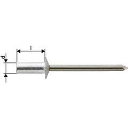 GESIPA Rivet aveugle CAP alu/acier inoxydable standard tête semi-bombée 3,2x6,5mm (Par 1000)