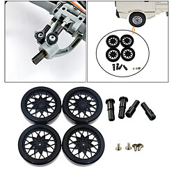 Acheter 4x Pneus RC Pneus Et Essieu De Roue Avant Arrière Pour 1:10 WPL D12 Bricolage Accessoires Noir