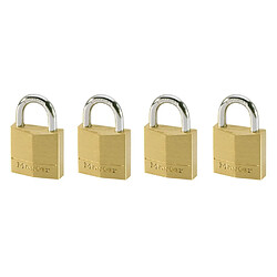 4 Cadenas MASTER LOCK laiton 20mm anse ac 11mm