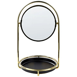 Beliani Miroir de table INDRE 17 cm Doré