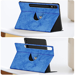 Acheter Avizar Étui pour Samsung Tab S9 Plus Support Rotatif Collection Flip Cover Spin Bleu