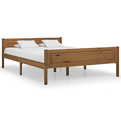 Maison Chic Lit adulte - Lit simple Cadre de lit,Structure du lit Contemporain Bois de pin massif Marron miel 160x200 cm -MN20218