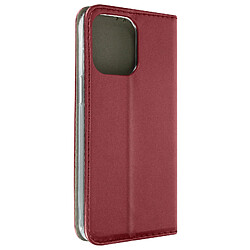 Avizar Housse iPhone 14 Pro Max Porte-carte Support Vidéo Clapet Magnétique Bordeaux