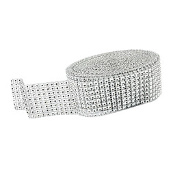 Avis 10 mètres diamant strass ruban Wrap noce décoration florale argent