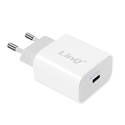 Chargeur Secteur USB Type C Power Delivery 18W Charge Rapide LinQ Blanc