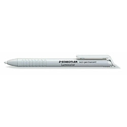 Promark Staedtler 768N-0 Marqueur à sec Lumocolor non-permanent omnichrome soluble à l'eau 3 mm (Blanc) (Import Allemagne)