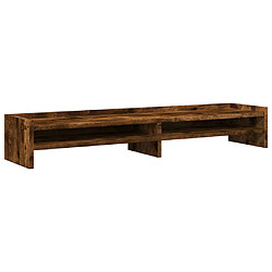 vidaXL Support de moniteur chêne fumé 100x24x16 cm bois d'ingénierie