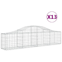 vidaXL Paniers de gabions - Argenté