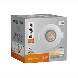 Avis BRAYTRON Spot LED encastrable 3en1 blanc 7W IP54