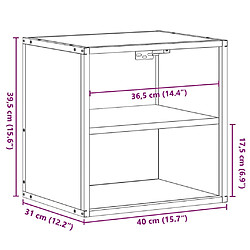 vidaXL Table de chevet murale chêne sonoma 40x31x39,5 cm pas cher